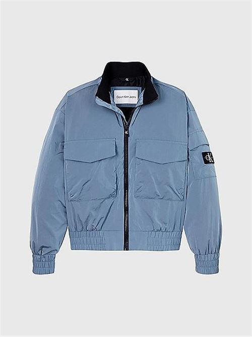 STRUCTURED NYLON ZIPPED BOMBER CALVIN KLEIN JEANS | IB0IB01982T/CFQ